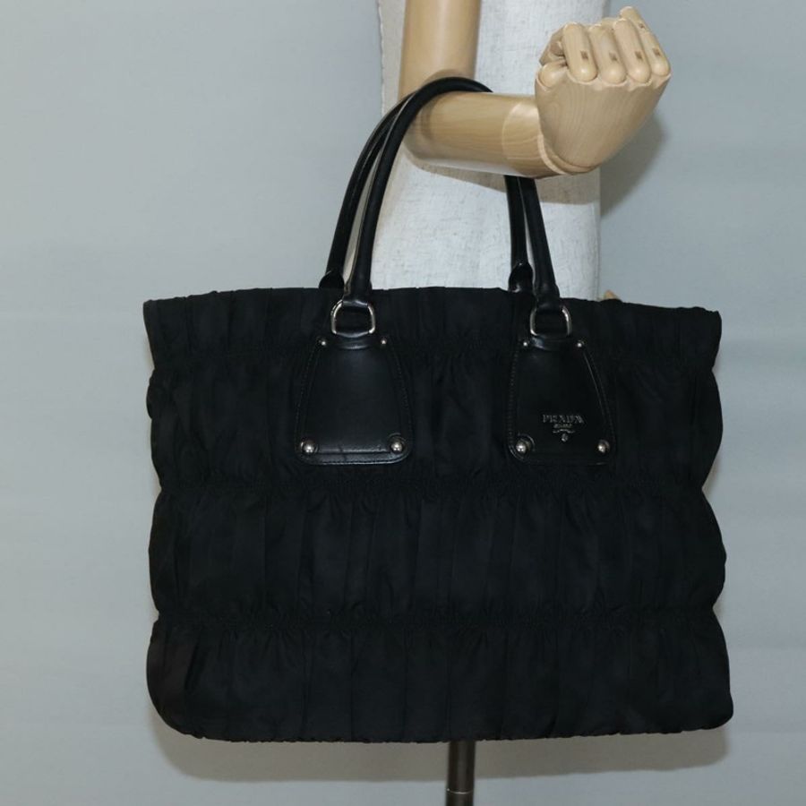 【日本直送】PRADA 尼龍托特包 黑色 銀色 正品 ep10543-21