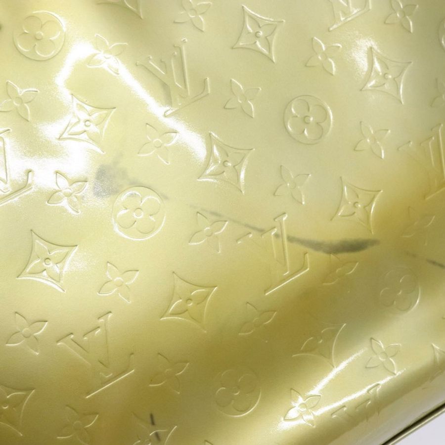 【日本直送】路易威登 Monogram Vernis Columbus 灰色手提包 M91028 LV Auth 141489-9