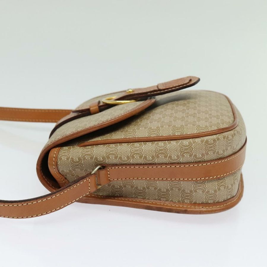 【日本直送】CELINE Macadam帆布肩背包 PVC 米色 金色 正品 141702-2