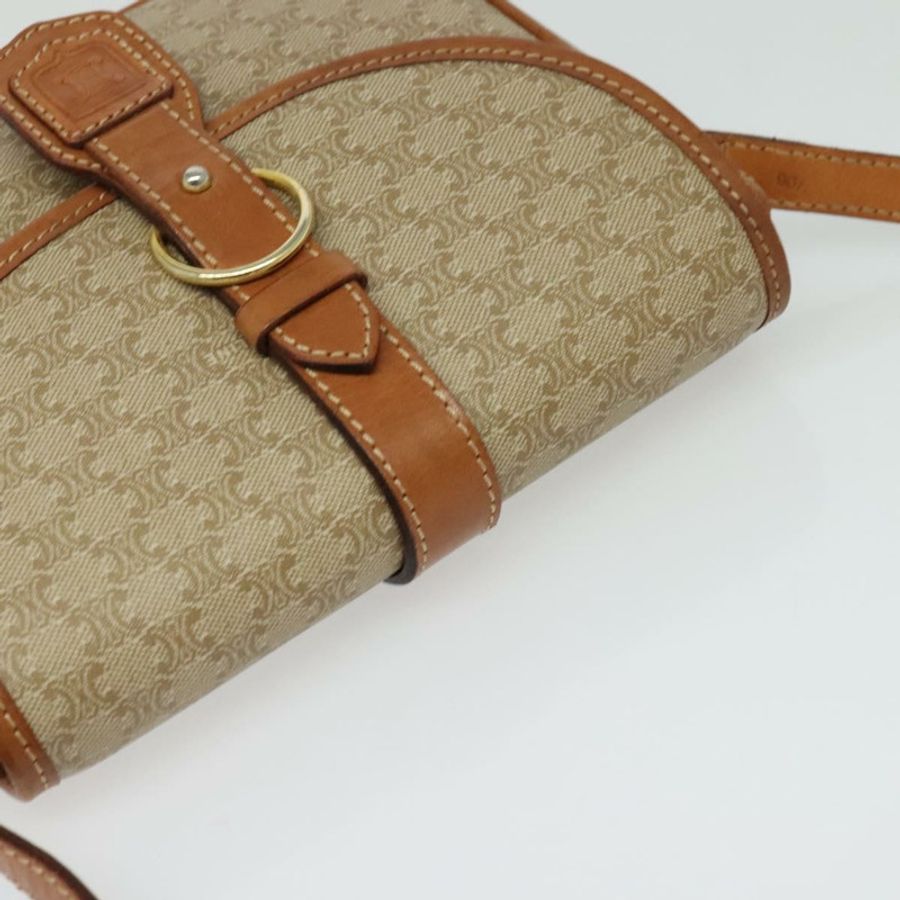 【日本直送】CELINE Macadam帆布肩背包 PVC 米色 金色 正品 141702-5
