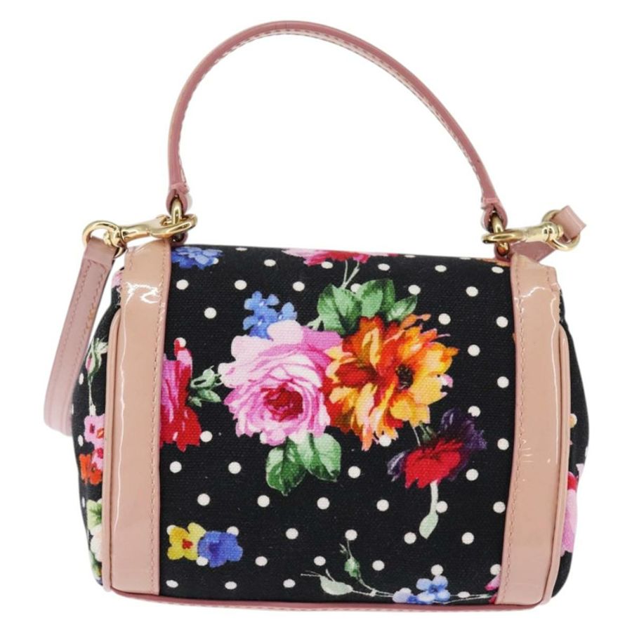 【日本直送】DOLCE&GABBANA 手袋 帆布 黑色 金色 正品 BA6092-1