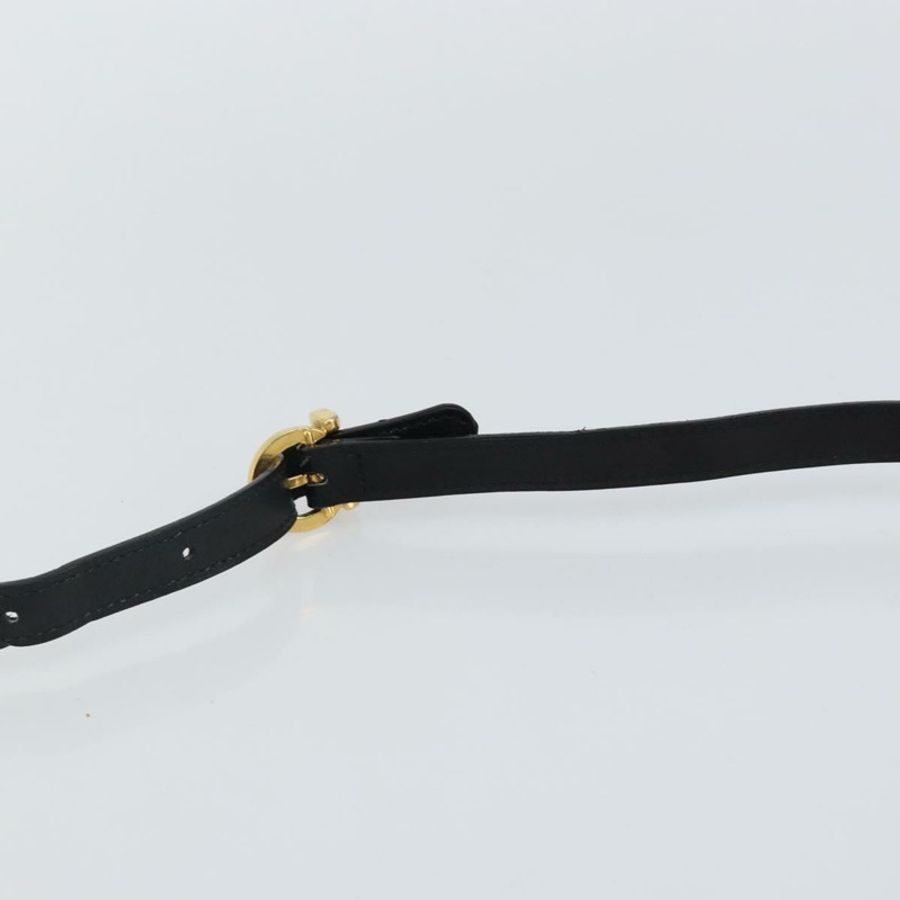 【日本直送】Salvatore Ferragamo Gancini 皮革肩背包 黑色 金色 正品 142822-7
