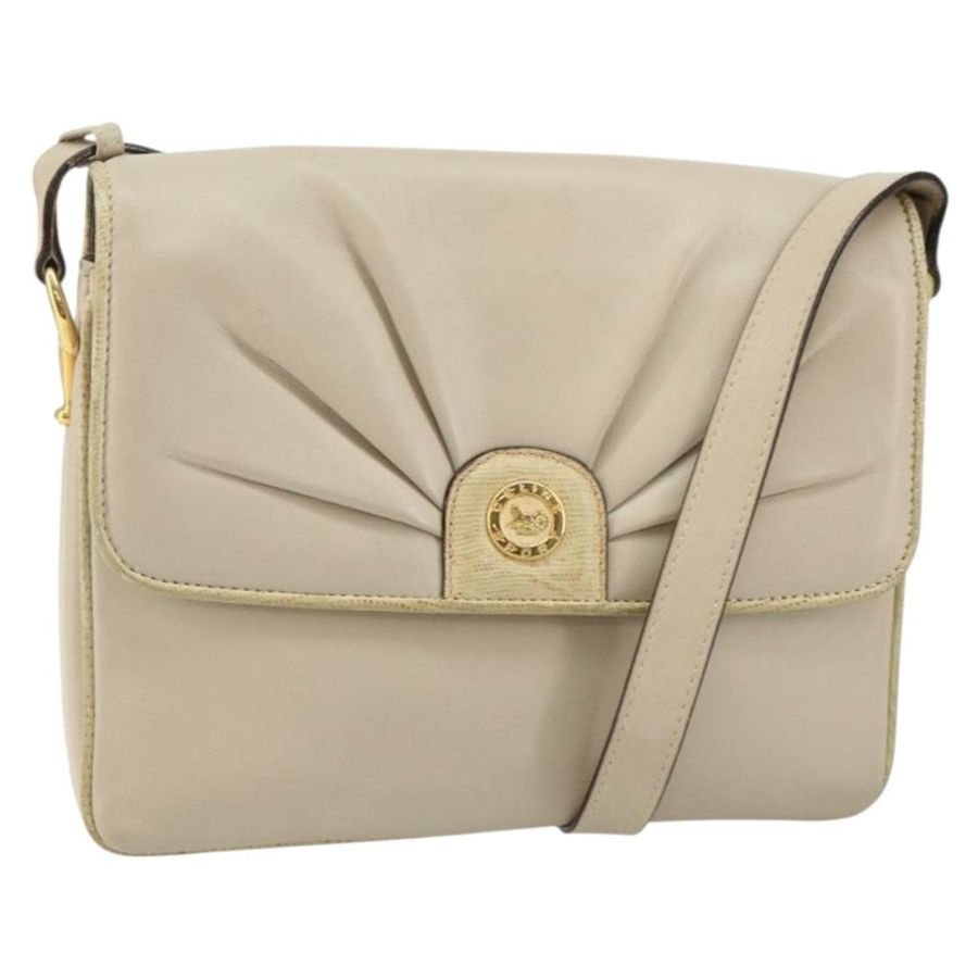 【日本直送】CELINE 皮革單背包 米色 金色 正品 142806-0