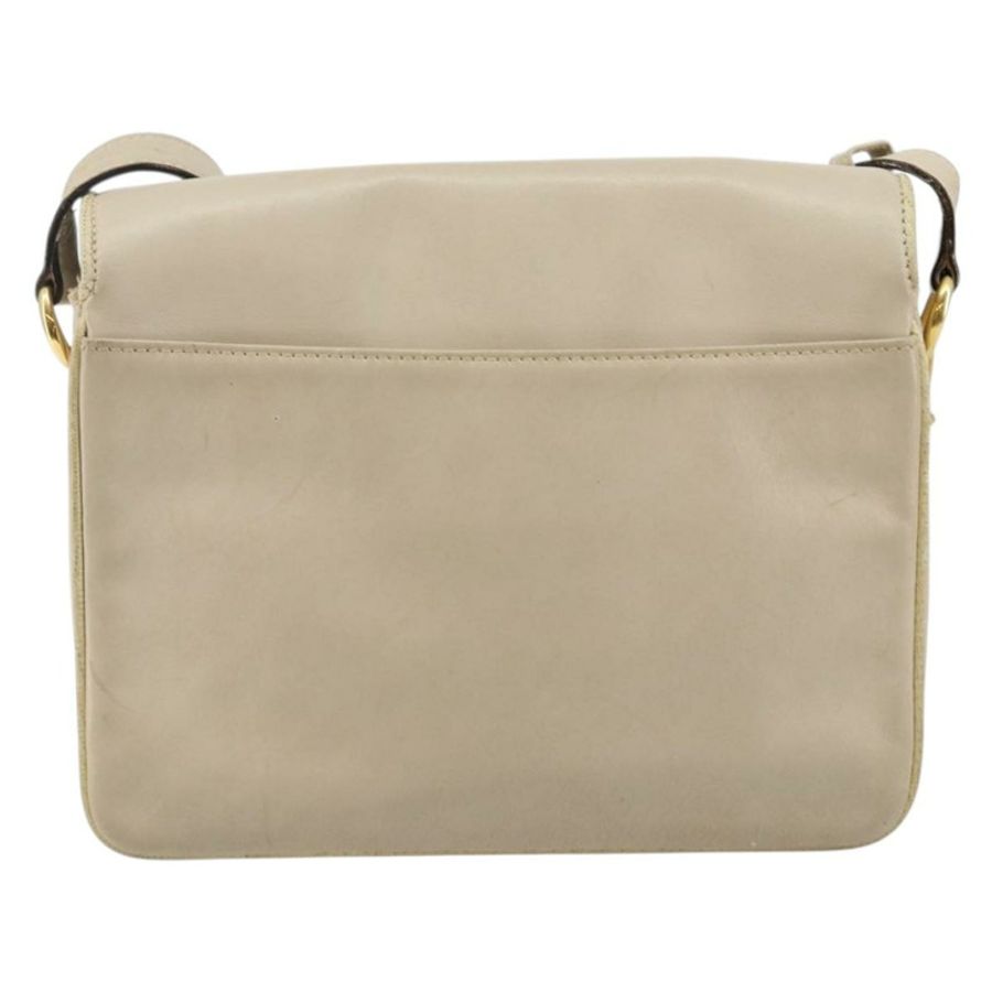 【日本直送】CELINE 皮革單背包 米色 金色 正品 142806-1