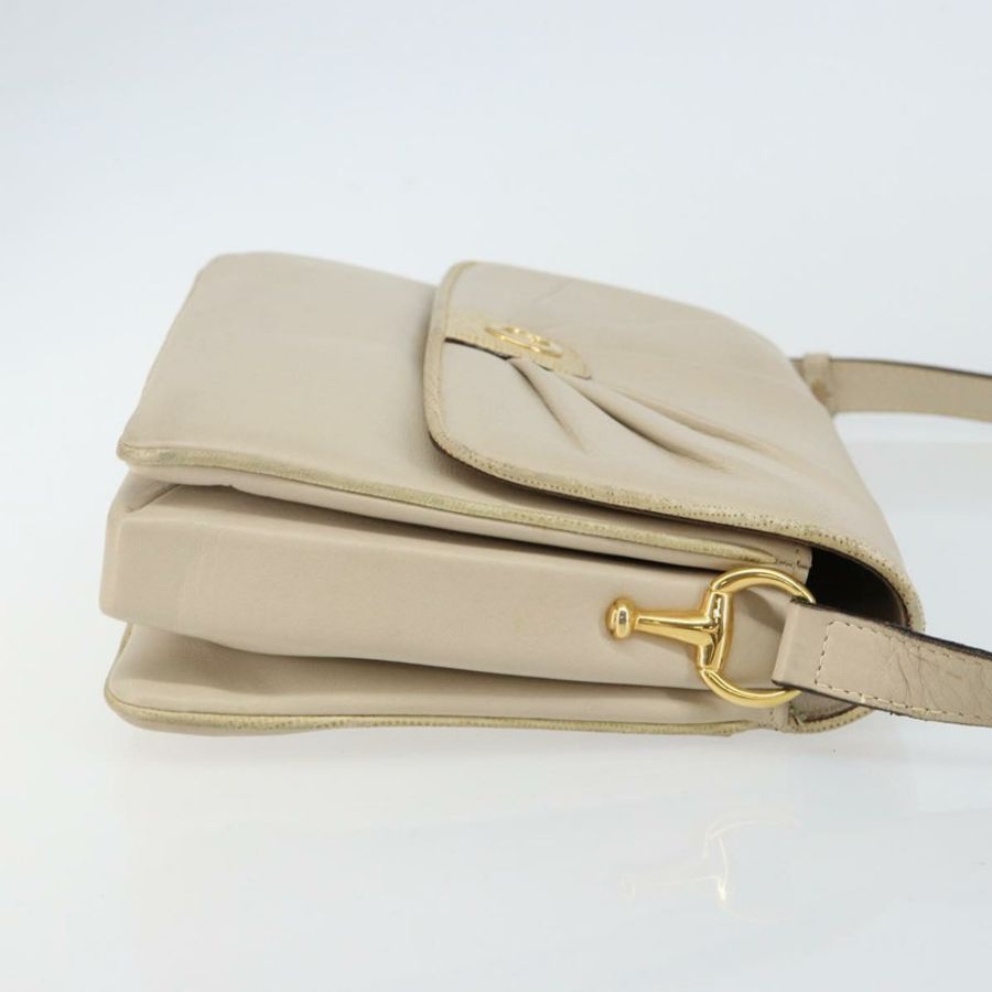 【日本直送】CELINE 皮革單背包 米色 金色 正品 142806-2
