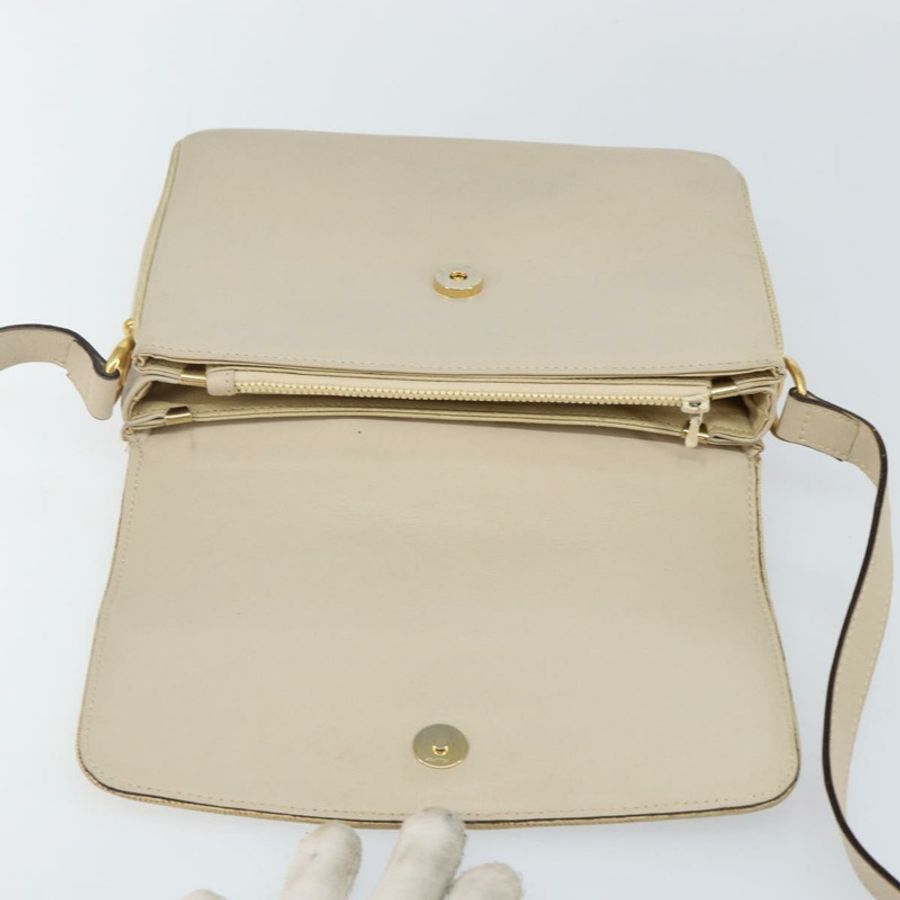 【日本直送】CELINE 皮革單背包 米色 金色 正品 142806-9