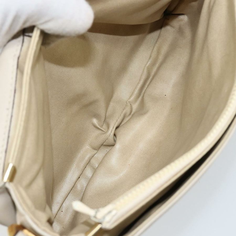 【日本直送】CELINE 皮革單背包 米色 金色 正品 142806-10