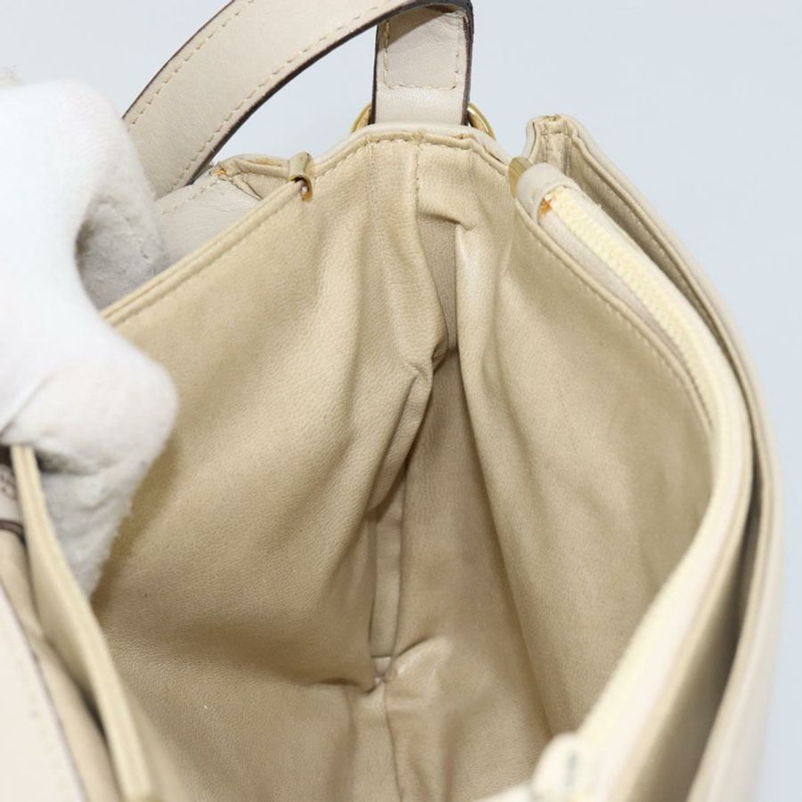 【日本直送】CELINE 皮革單背包 米色 金色 正品 142806-18