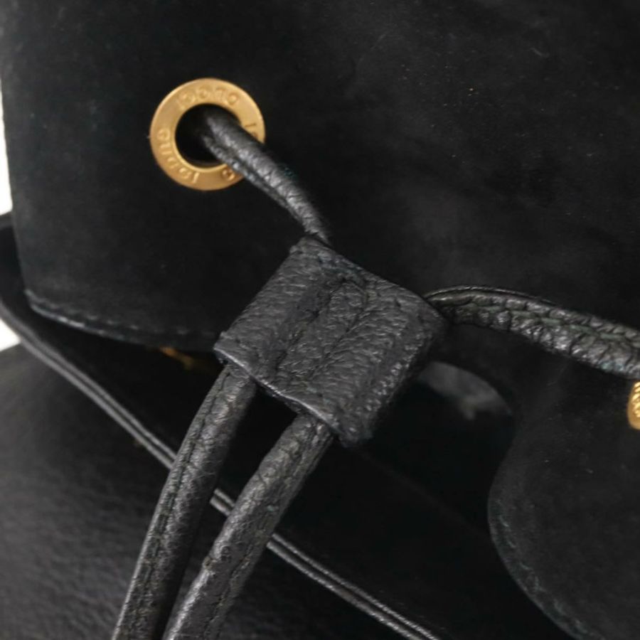 【日本直送】GUCCI 竹編雙肩包 絨面革 黑色 金色 003 2058 016 正品 BA5937-22