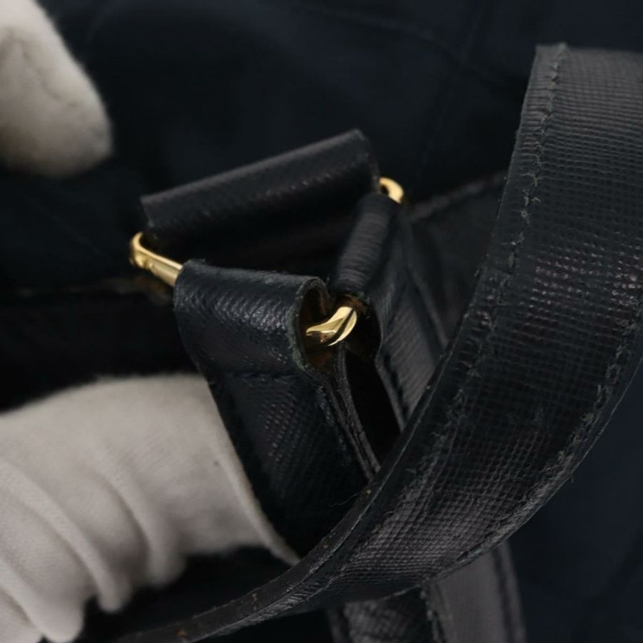 【日本直送】PRADA 雙肩包 尼龍 海軍藍 金色 正品 146671-6