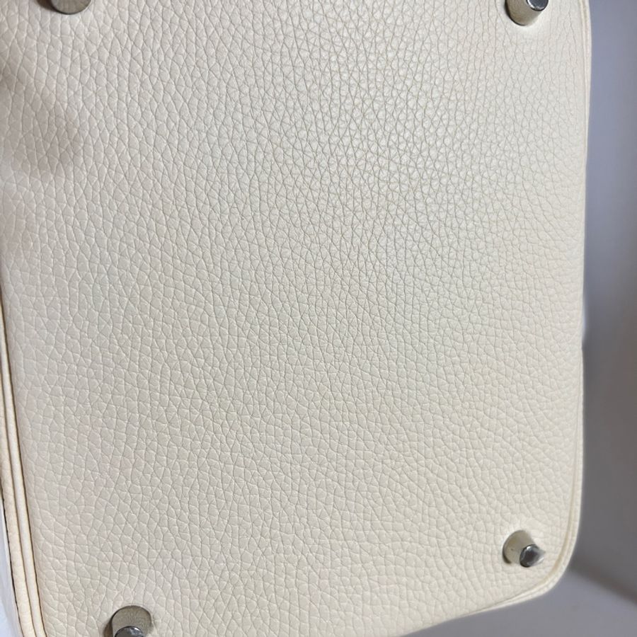 Hermes Picotin 22/ P22 菜籃子 Nata奶油白銀扣 拼內手柄 Jaune Poussin小雞黃/ Clemence leather/ Stamp Y-8
