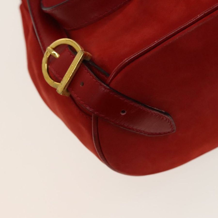 【日本直送】Salvatore Ferragamo Gancini 背包 麂皮 紅色 金色 正品 138631-17