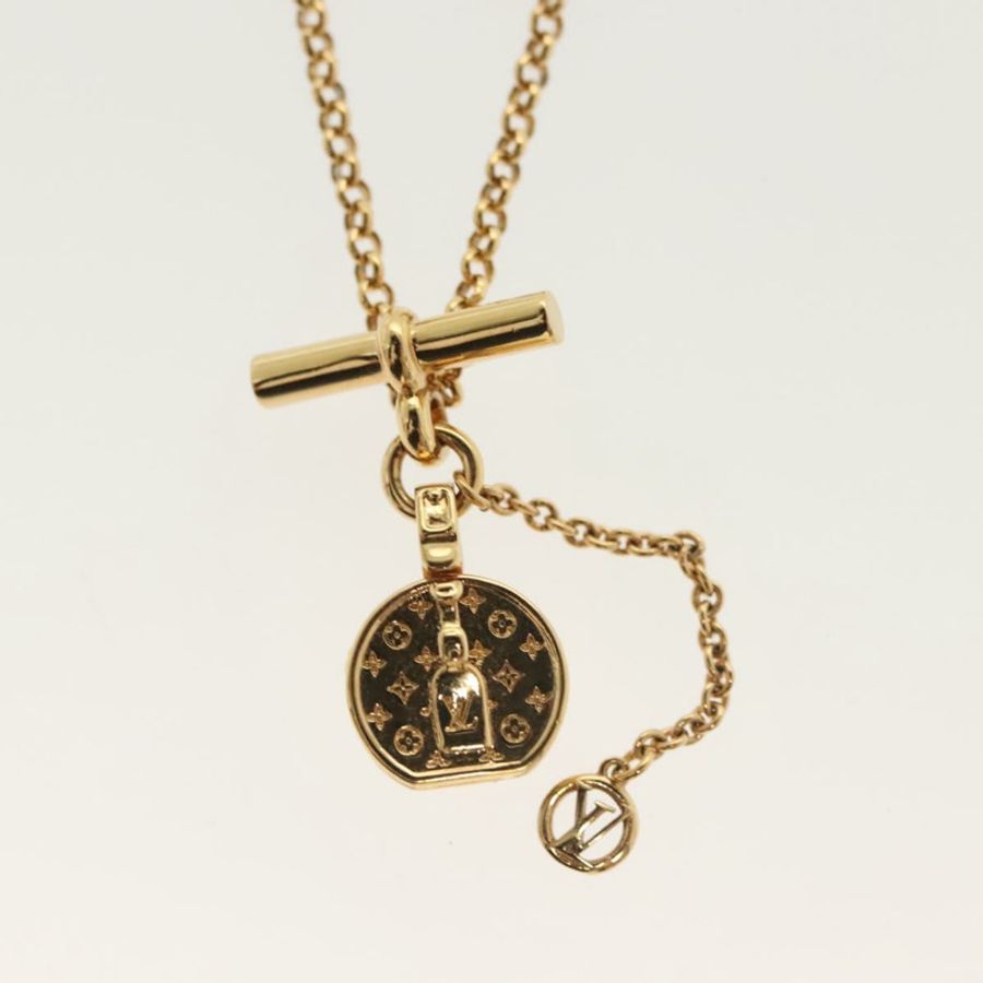 【日本直送】路易威登 Collier LV Tribute 項鍊 金屬金 M00569 LV Auth 138912-2