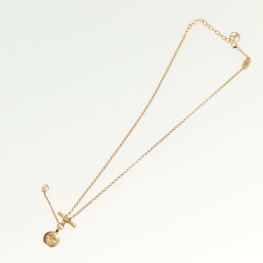 【日本直送】路易威登 Collier LV Tribute 項鍊 金屬金 M00569 LV Auth 138912-7