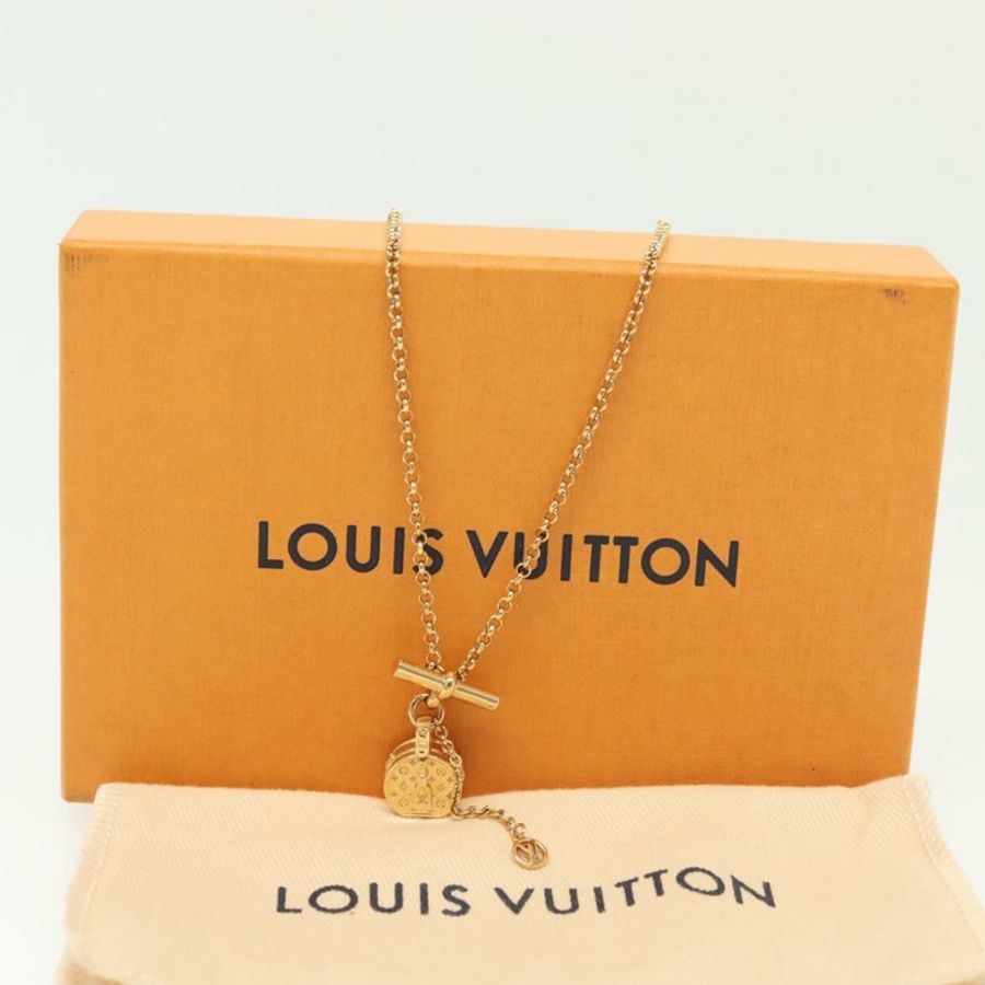 【日本直送】路易威登 Collier LV Tribute 項鍊 金屬金 M00569 LV Auth 138912-11