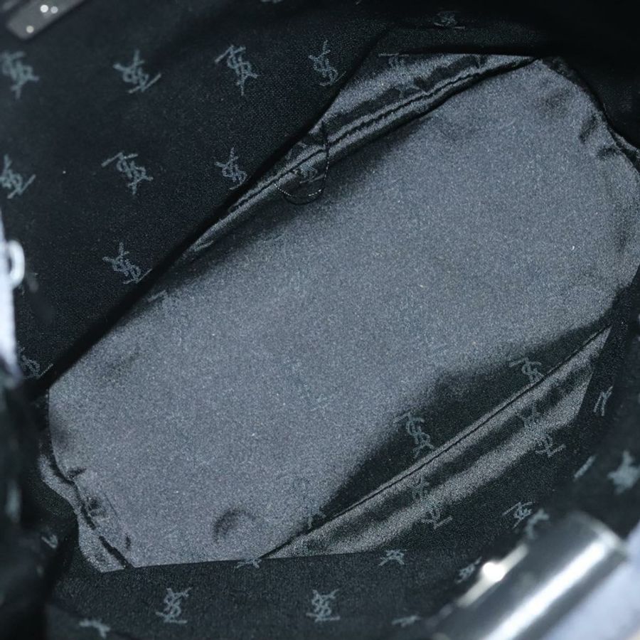 【日本直送】SAINT LAURENT 尼龍手提包 海軍藍 銀色 正品 137808-10