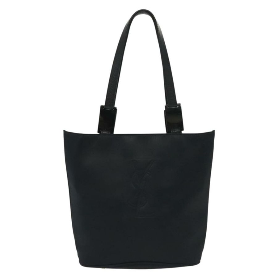 【日本直送】SAINT LAURENT 尼龍手提包 海軍藍 銀色 正品 137808-12