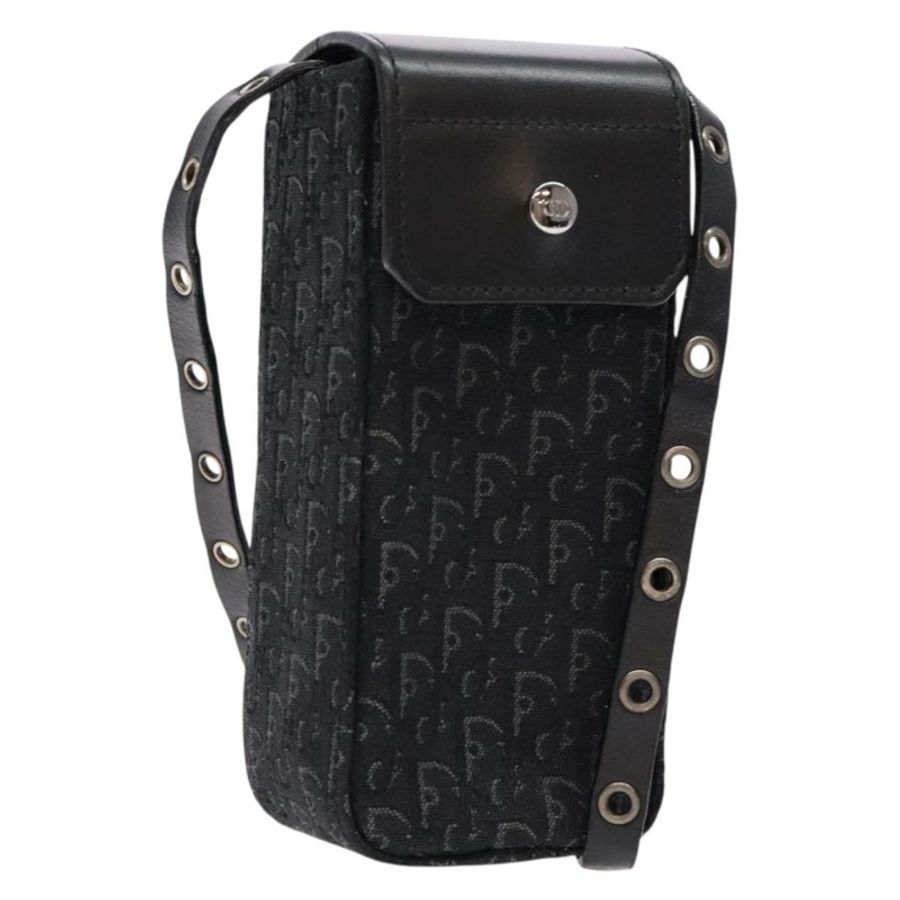 【日本直送】Christian Dior Trotter帆布肩背包 黑色 銀色 正品 135238-0