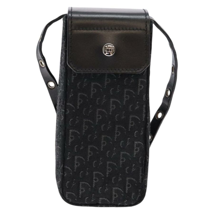 【日本直送】Christian Dior Trotter帆布肩背包 黑色 銀色 正品 135238-12