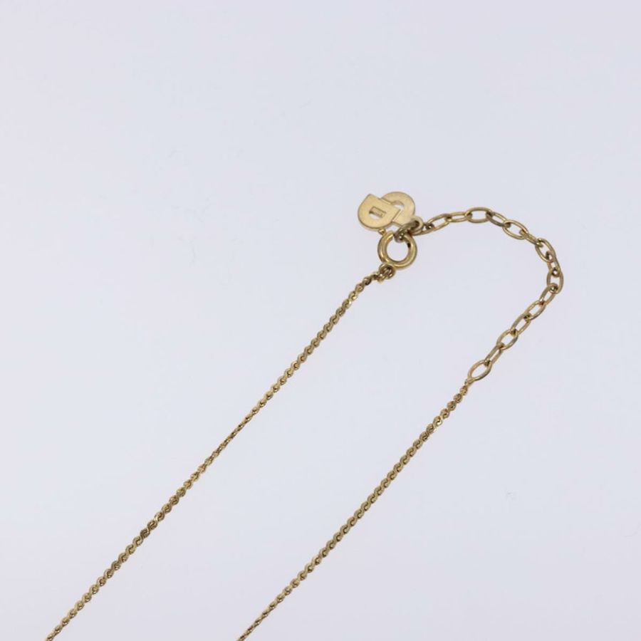 【日本直送】Christian Dior CD Logo 項鍊 金屬金 Auth 140832-5