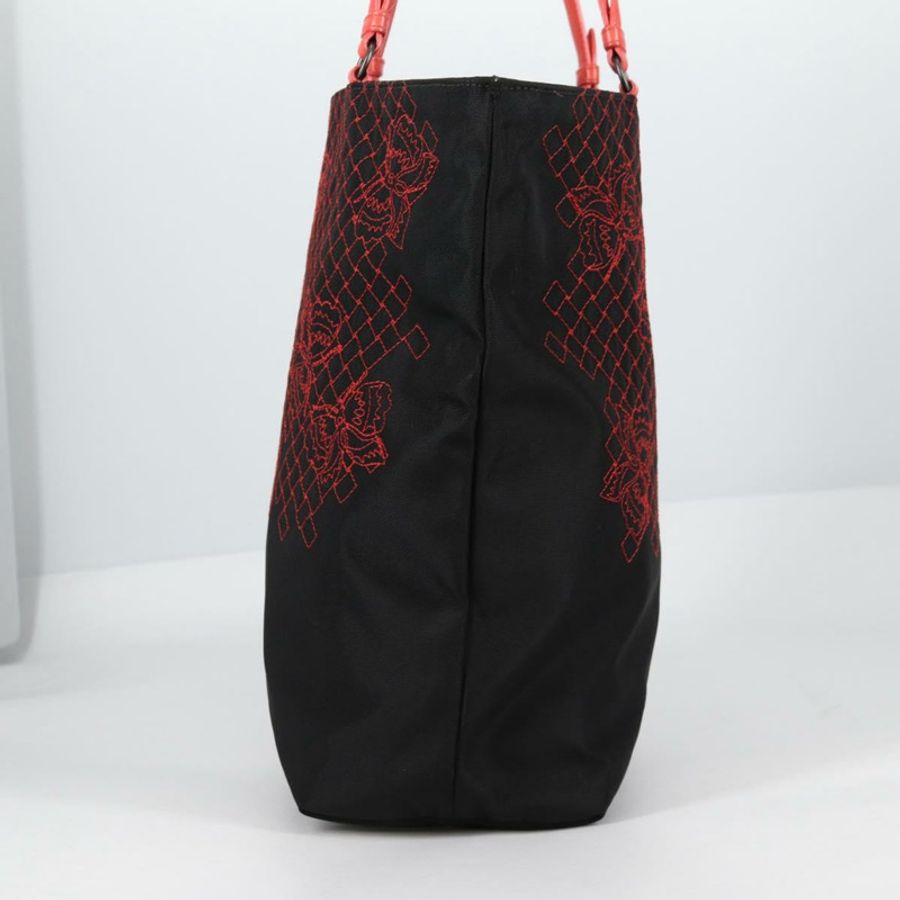 【日本直送】BOTTEGA VENETA 尼龍手提包 黑色 紅色 正品 140820V-3
