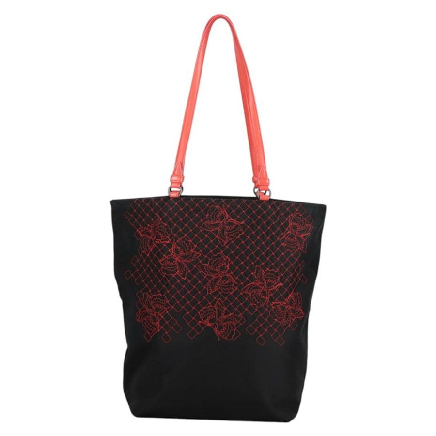 【日本直送】BOTTEGA VENETA 尼龍手提包 黑色 紅色 正品 140820V-12