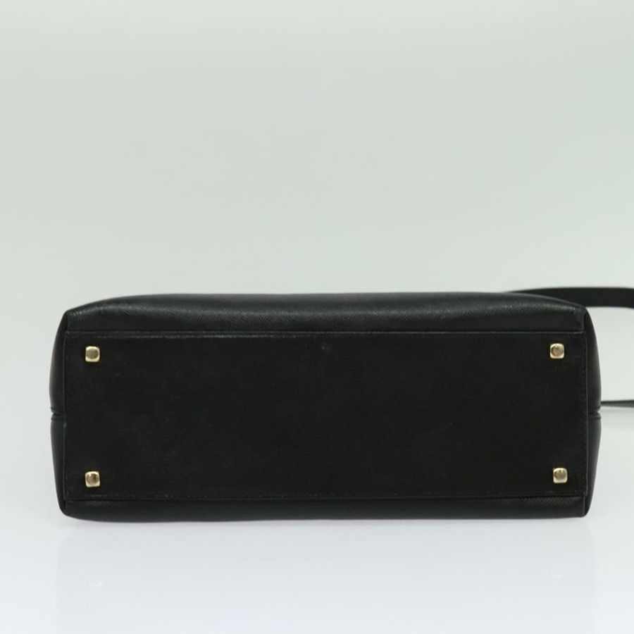 【日本直送】Salvatore Ferragamo Gancini 手提包 皮革 兩用 黑色 金色 正品 BA5503-4
