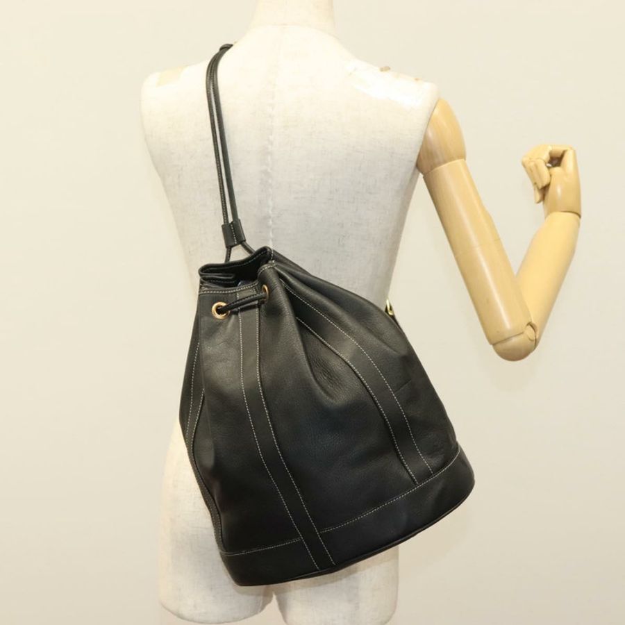 【日本直送】BALLY 黑色真皮單肩包 正品 BA5494-18