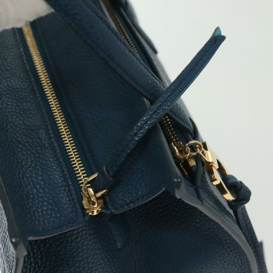 【日本直送】Salvatore Ferragamo 手提包 皮革 藍色 金色 正品 140893-9
