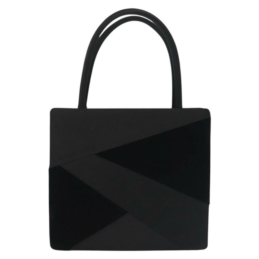 【日本直送】BOTTEGA VENETA 手提包 絲絨 黑色 銀色 正品 SW1491-12