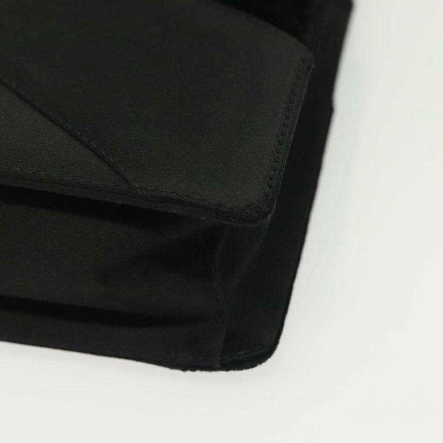 【日本直送】BOTTEGA VENETA 手提包 絲絨 黑色 銀色 正品 SW1491-15