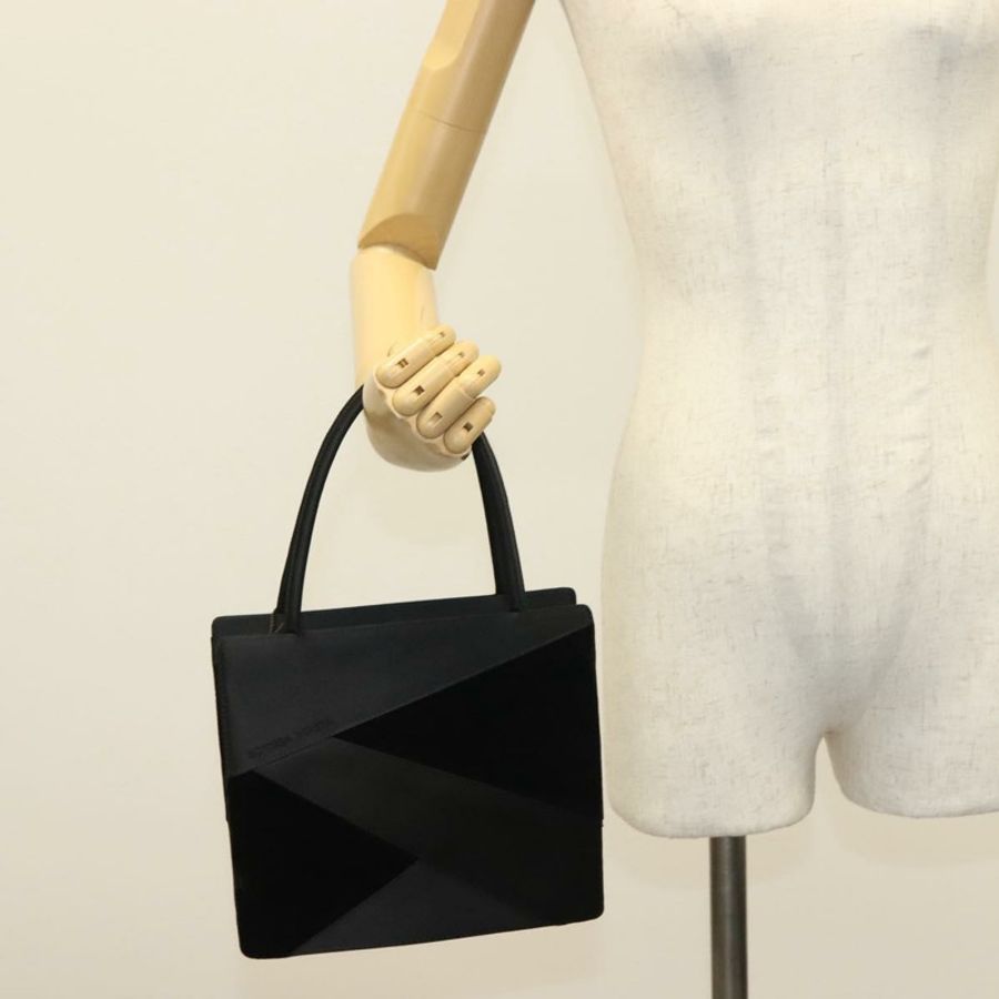 【日本直送】BOTTEGA VENETA 手提包 絲絨 黑色 銀色 正品 SW1491-22