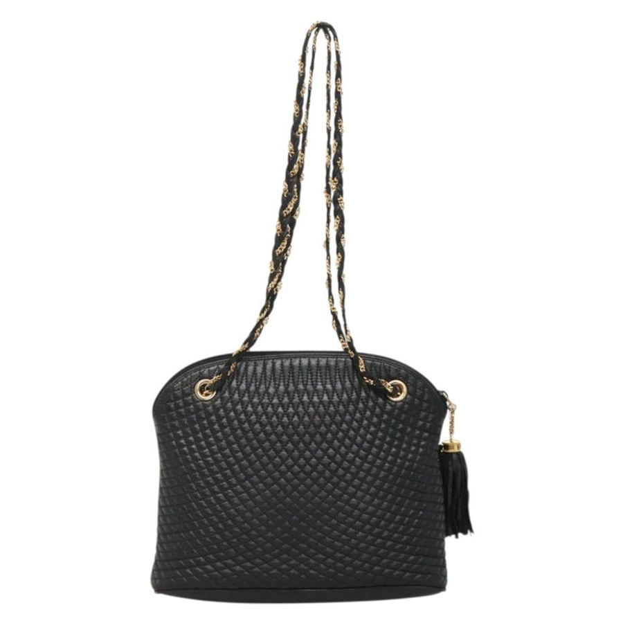 【日本直送】BALLY 鏈條單肩包 皮革 黑色 金色 正品 SW1496-1