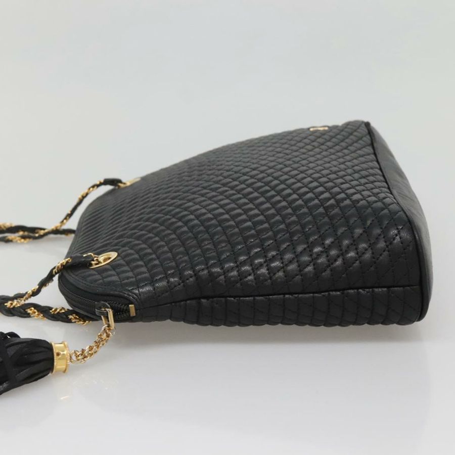 【日本直送】BALLY 鏈條單肩包 皮革 黑色 金色 正品 SW1496-2