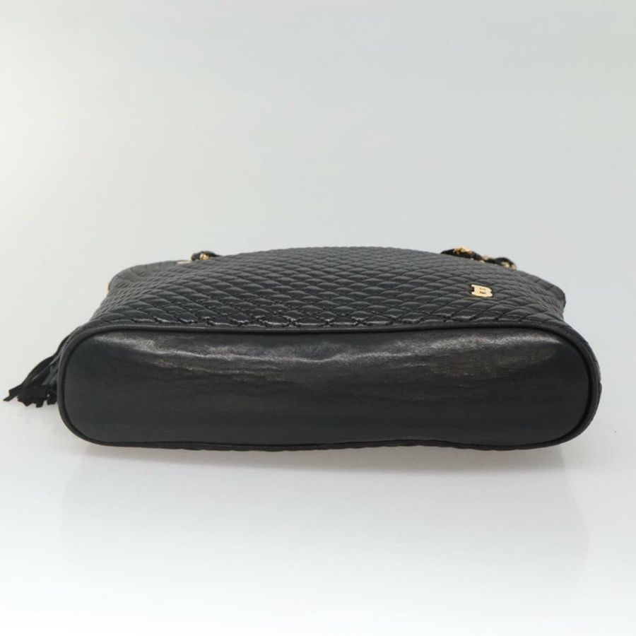 【日本直送】BALLY 鏈條單肩包 皮革 黑色 金色 正品 SW1496-4