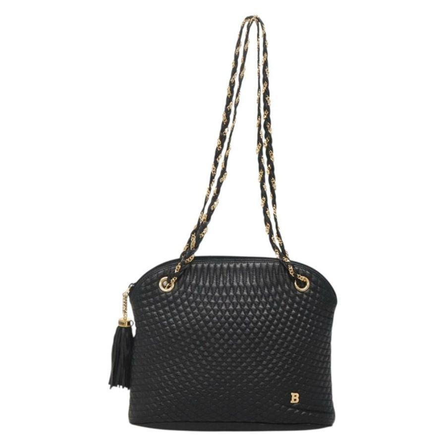 【日本直送】BALLY 鏈條單肩包 皮革 黑色 金色 正品 SW1496-12