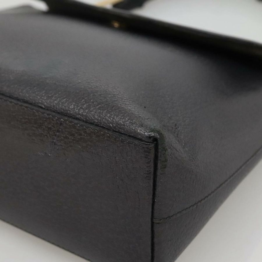 【日本直送】GUCCI 竹節手提包 皮革 金色 炭灰色 001 3444 1887 正品 138139-8