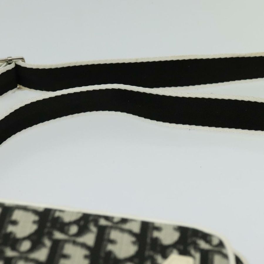 【日本直送】Christian Dior Trotter帆布肩背包 PVC黑色銀色 正品 BA5306-7