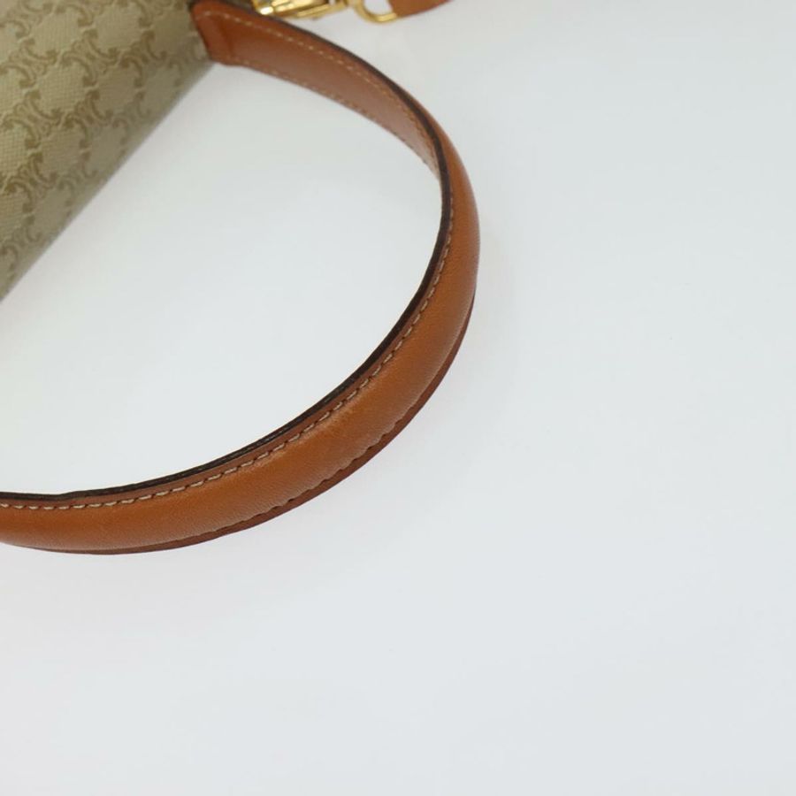 【日本直送】CELINE Macadam帆布手提包 PVC 兩用 米色 金色 正品 141009-6