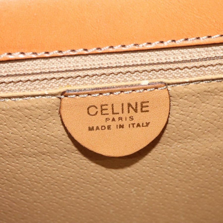 【日本直送】CELINE Macadam帆布手提包 PVC 兩用 米色 金色 正品 141009-19