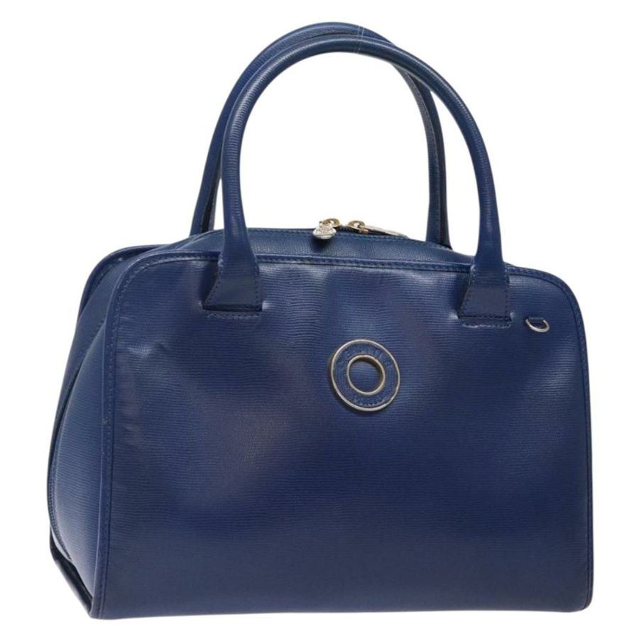 【日本直送】CELINE 手提包 皮革 藍色 金色 正品 141098-0