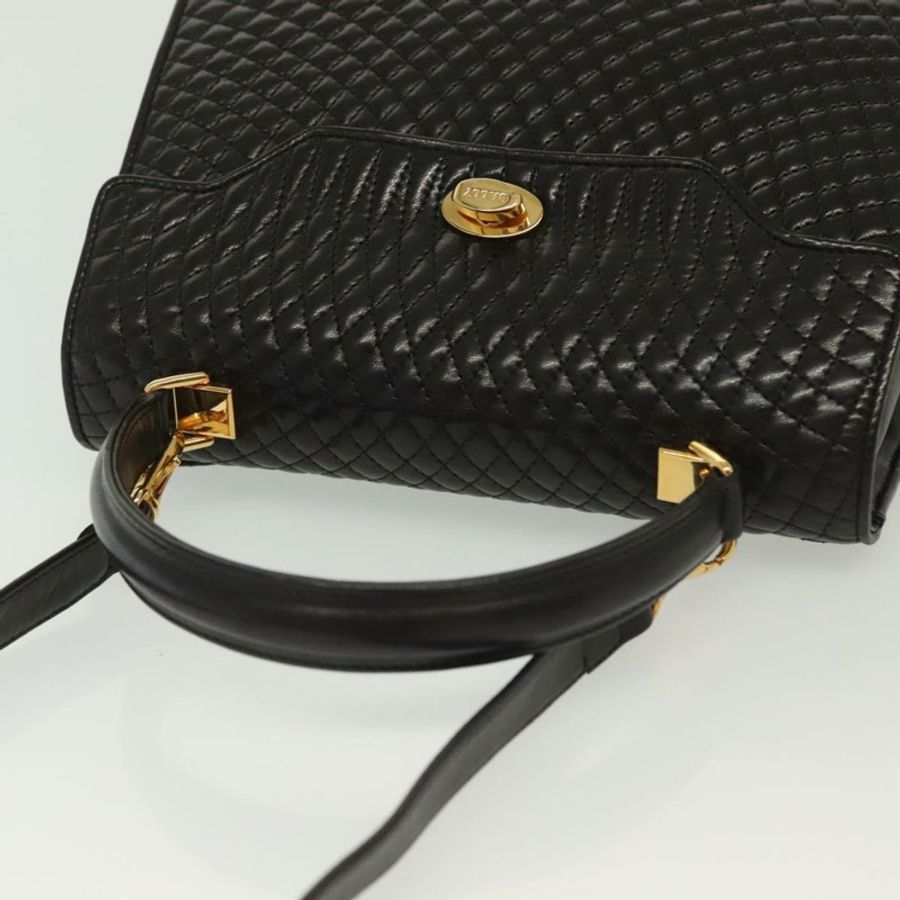 【日本直送】BALLY 手提包 皮革 兩用 黑色 金色 正品 140911-5