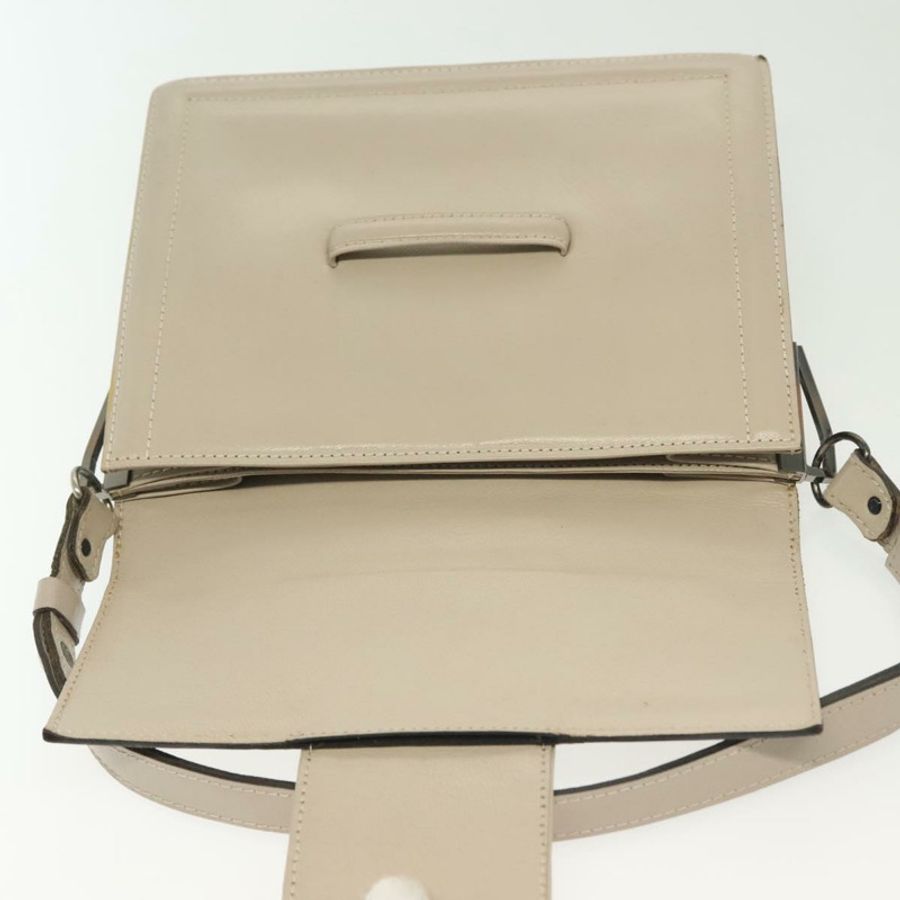 【日本直送】SAINT LAURENT 皮革單肩包 白色 銀色 正品 yk19372-9