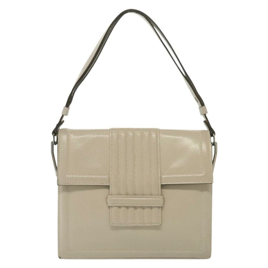 【日本直送】SAINT LAURENT 皮革單肩包 白色 銀色 正品 yk19372-12
