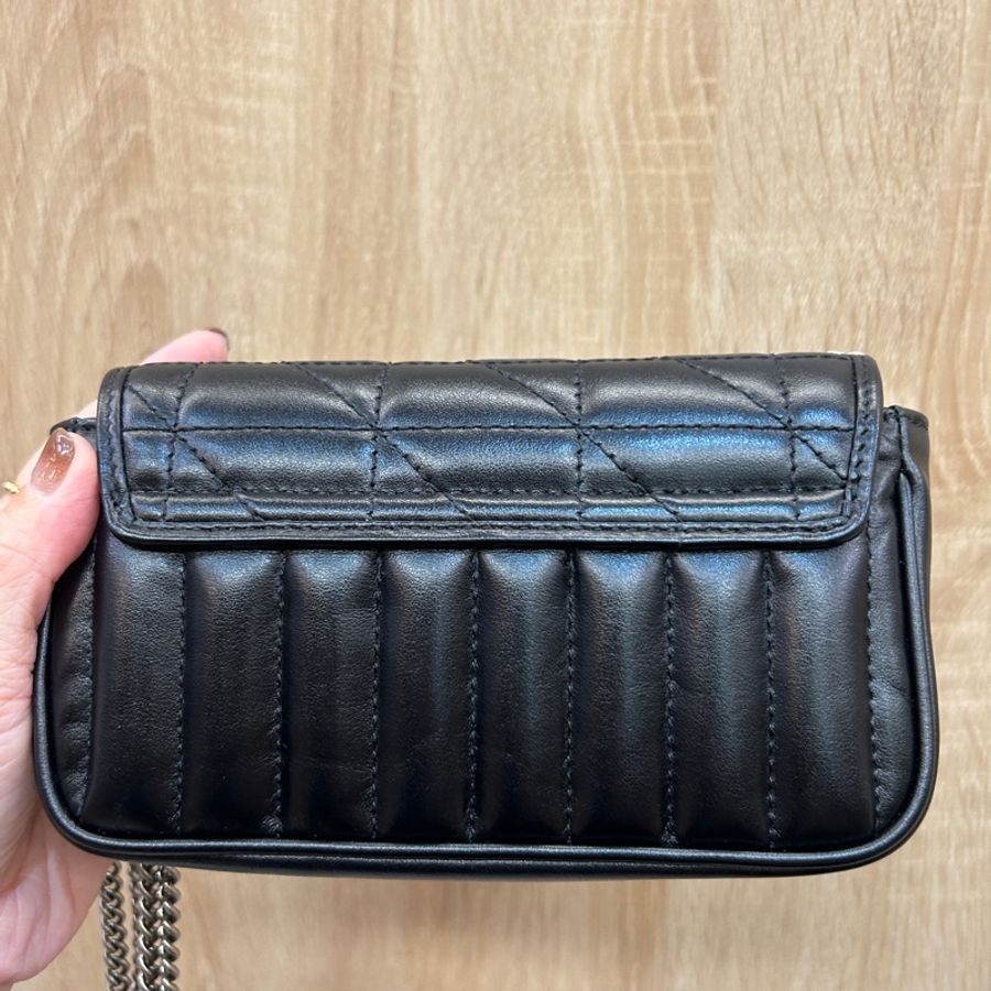 Gucci 黑牛皮Marmont mini 斜背包-3