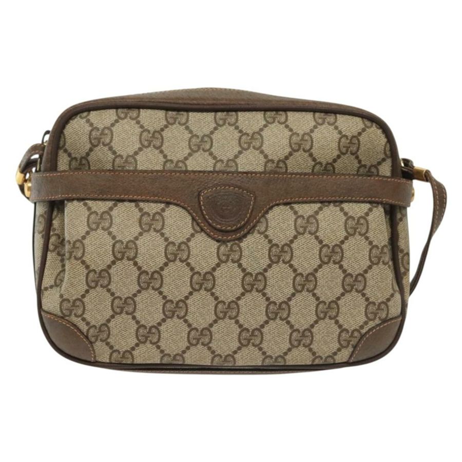 【日本直送】GUCCI GG Supreme 單肩包 PVC 米色 金色 正品 ep10845-12