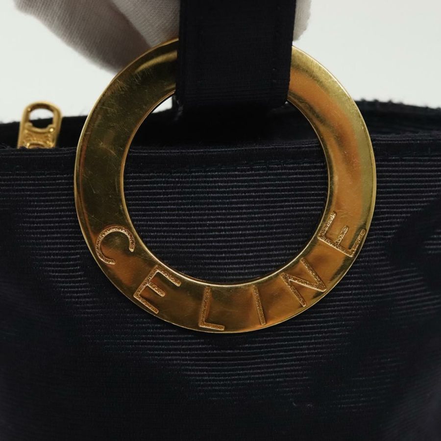 【日本直送】CELINE 帆布手拿包 海軍藍 金色 正品 142320-9