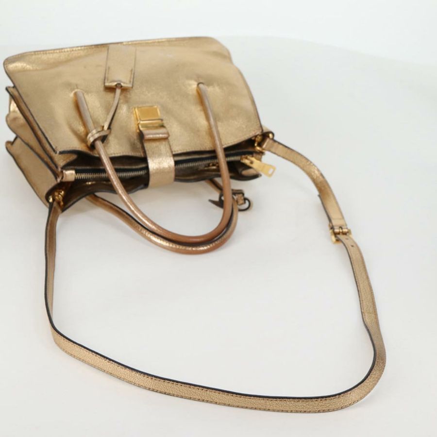 【日本直送】Miu Miu 手提包 皮革 2way 金色 正品 135307-7