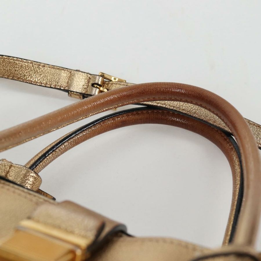 【日本直送】Miu Miu 手提包 皮革 2way 金色 正品 135307-17