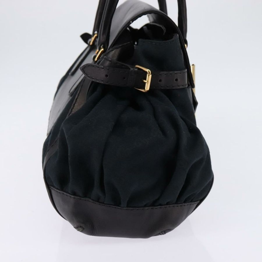 【日本直送】GUCCI GG帆布手提包 黑色金色 正品 SW1542-2
